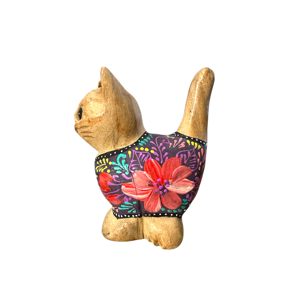 Brown with Dark Floral – Twilight Whiskers Cat Music Frog Co