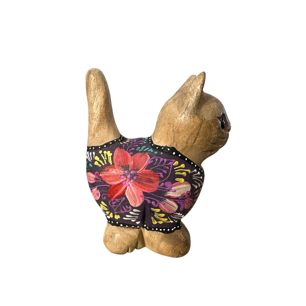 Brown with Dark Floral – Twilight Whiskers Cat Music Frog Co