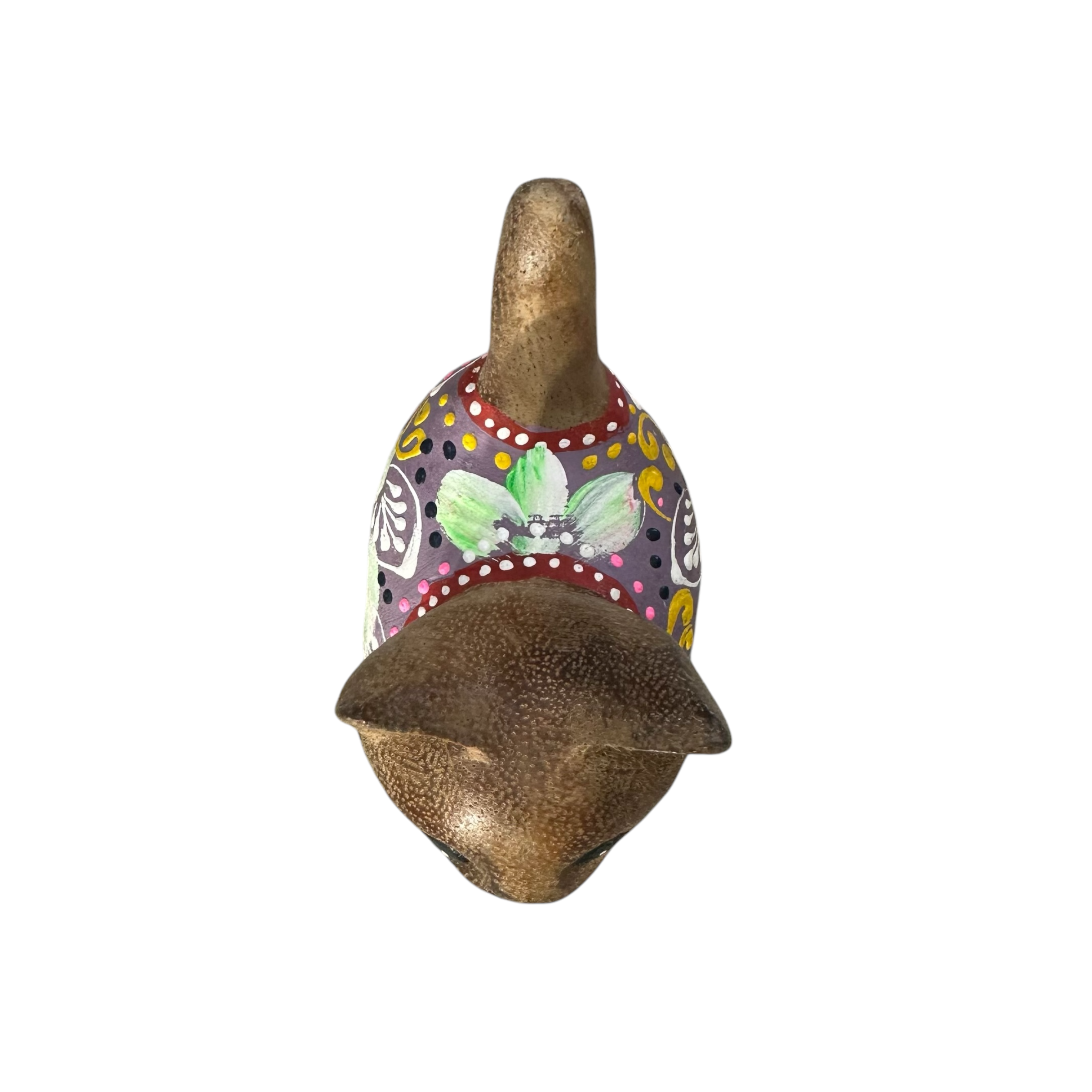 Brown with Purple Floral – Amethyst Charm Cat Music Frog Co