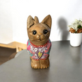 Brown with Pastel Floral – Rosewood Serenity Cat Music Frog Co