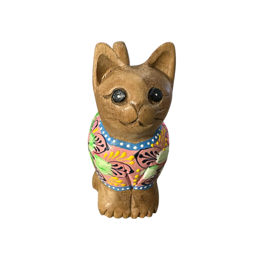 Brown with Multicolor Floral – Sunset Petals Cat Music Frog Co