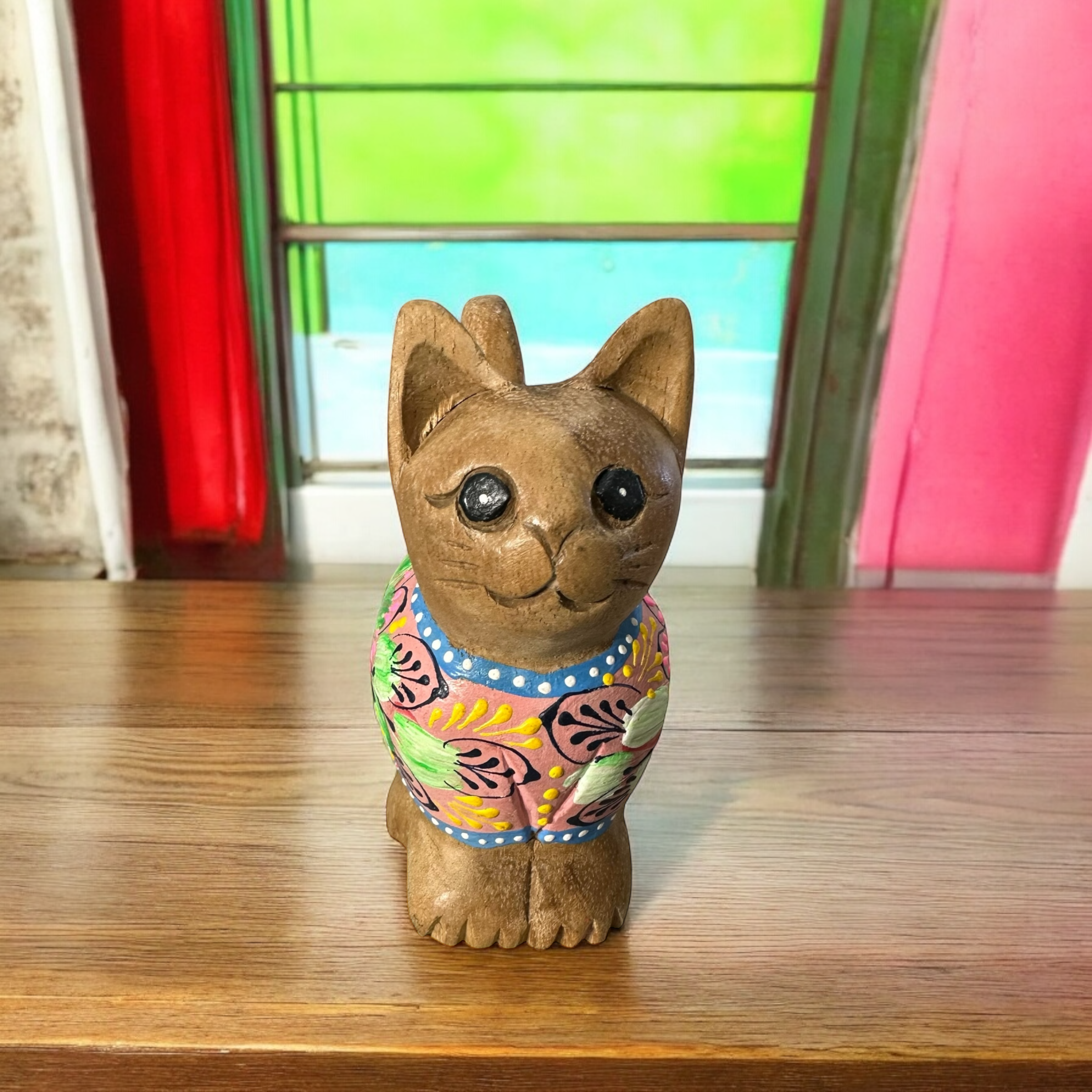 Brown with Multicolor Floral – Sunset Petals Cat Music Frog Co