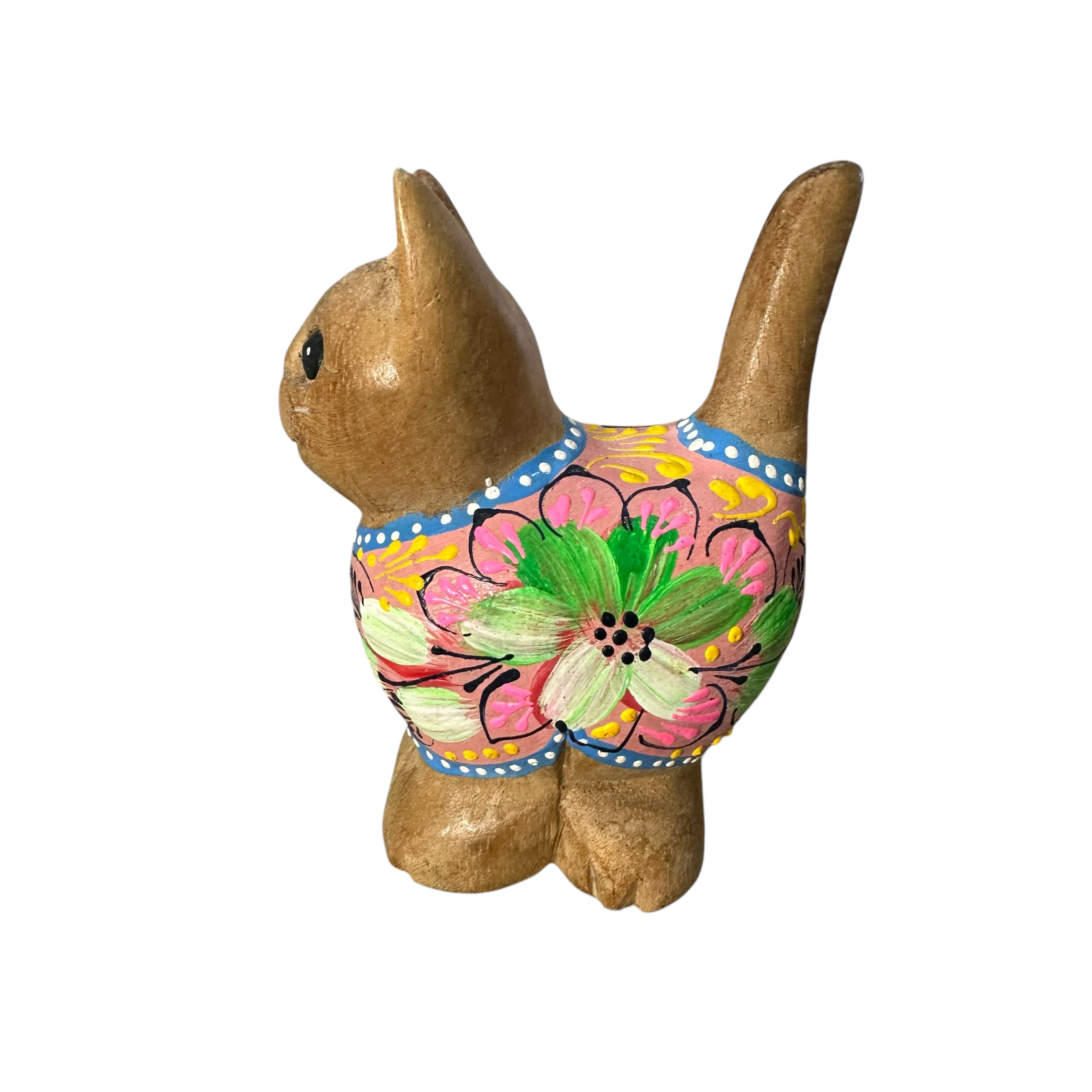 Brown with Multicolor Floral – Sunset Petals Cat Music Frog Co