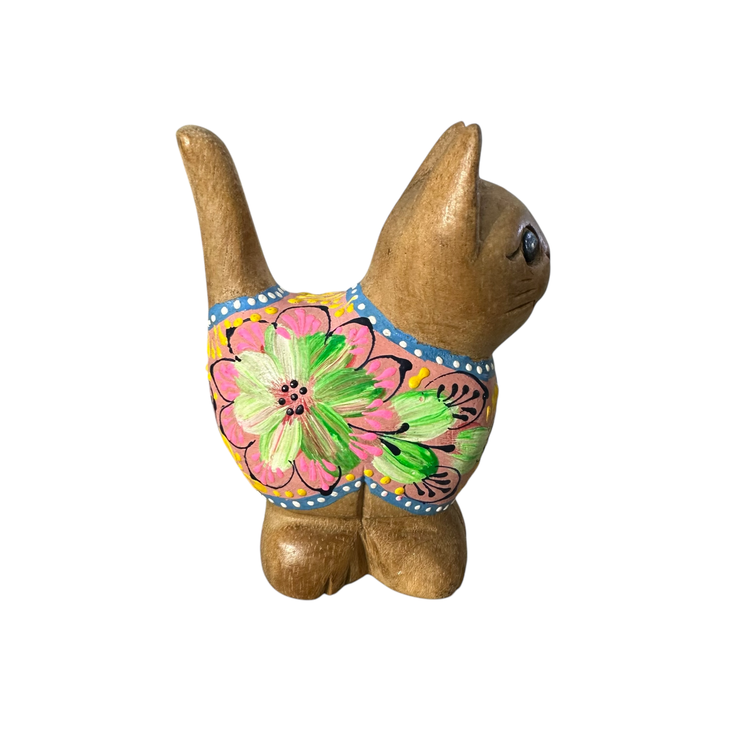 Brown with Multicolor Floral – Sunset Petals Cat Music Frog Co