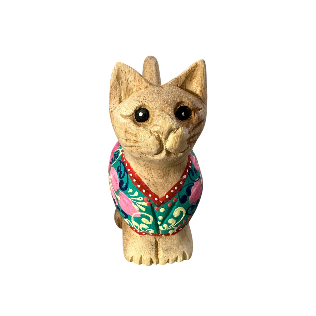 Light Wood with Pink & Blue Floral – Ocean Breeze Cat Music Frog Co