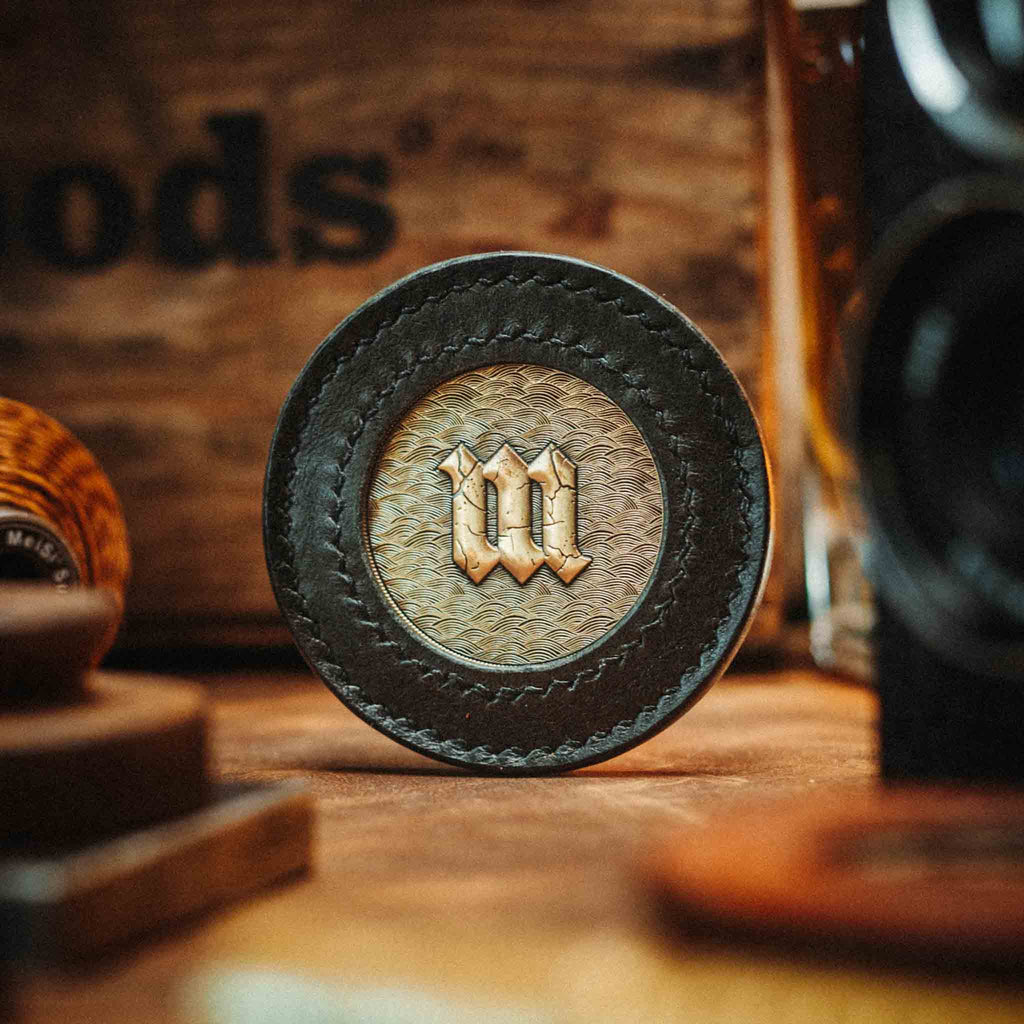 Round Coin Holder - Peso Pocket v2 | Challenge Coin Case | Handcrafted Leather Pirate Goods