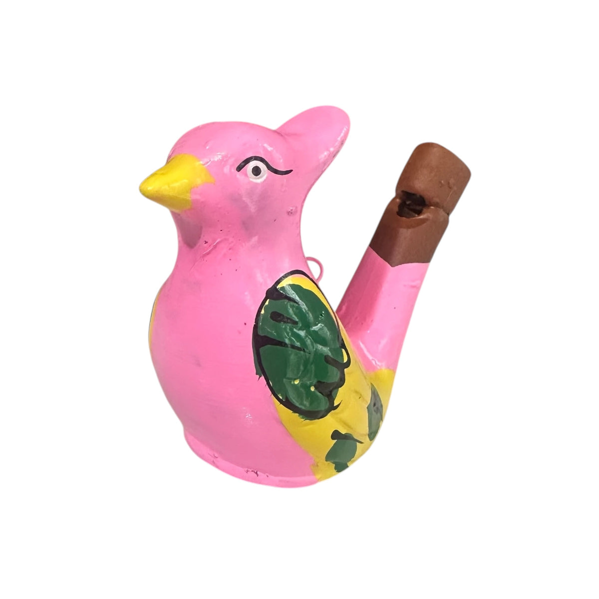 Clay Water Whistle Bird (Pink Crest) Music Frog Co