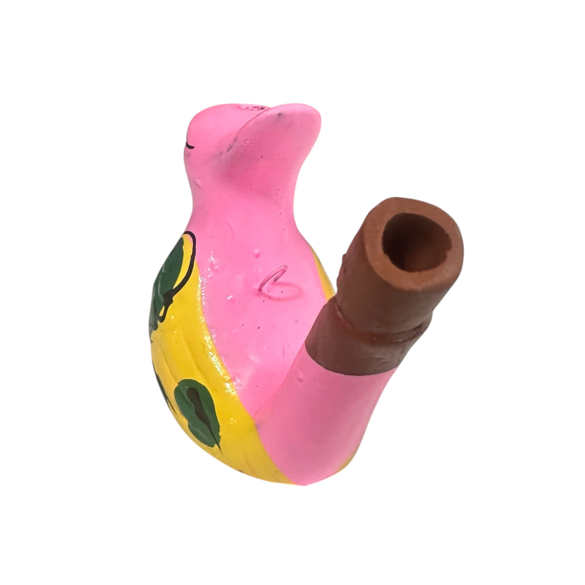 Clay Water Whistle Bird (Pink Crest) Music Frog Co