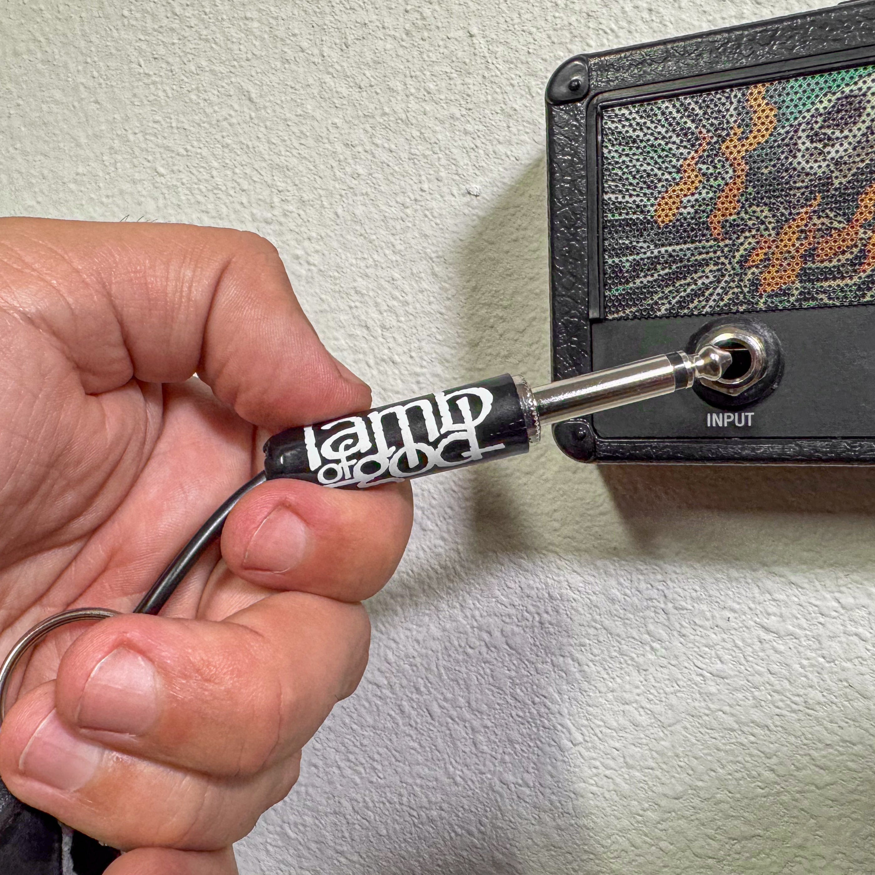 Lamb of God Logo Guitar Plug Keychain Pluginz Keychains