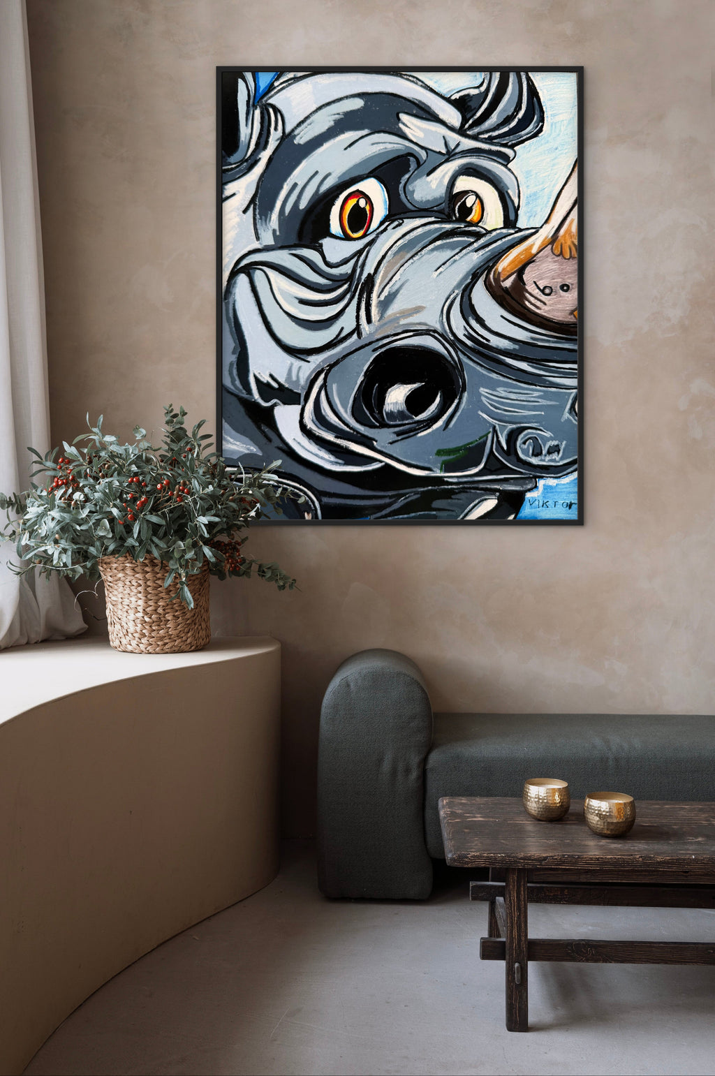 One Horned Wonder - Art Prints Vichy's Art
