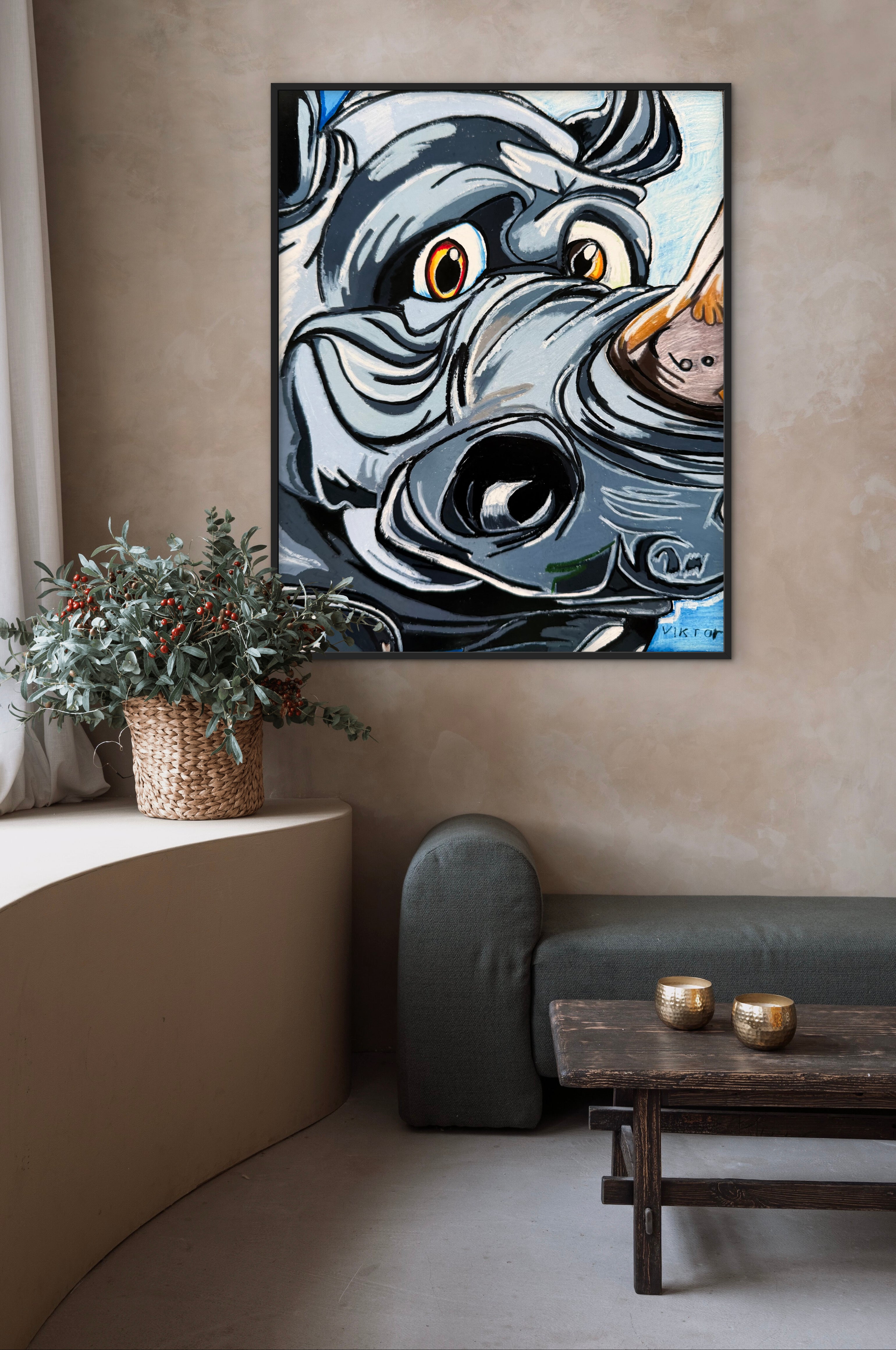 One Horned Wonder - Art Prints Vichy's Art