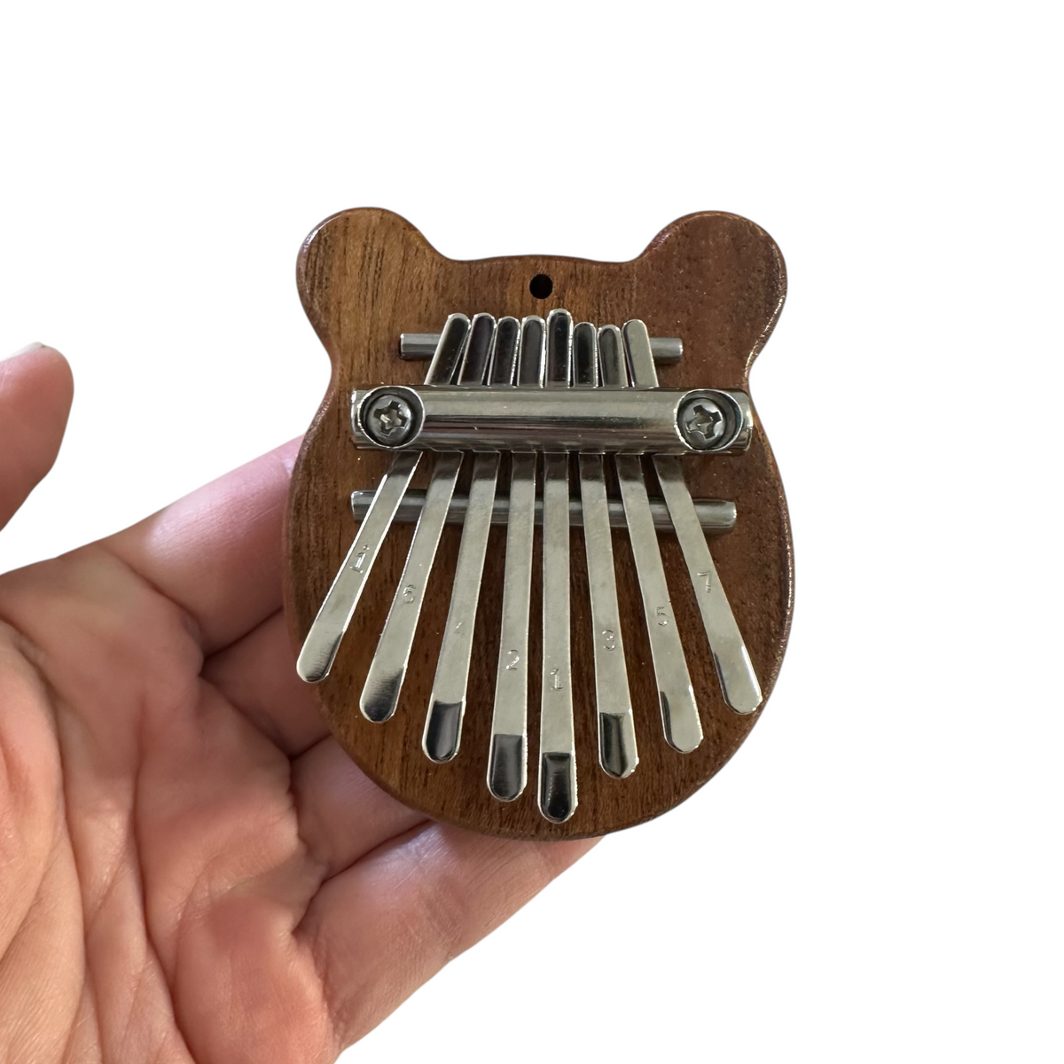 Mini Bear-Shaped Wooden Kalimba – 8-Key Thumb Piano Music Frog Co