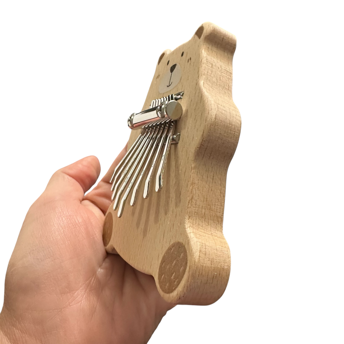 Smiling Bear Wooden Kalimba – 8-Key Thumb Piano for Kids Music Frog Co