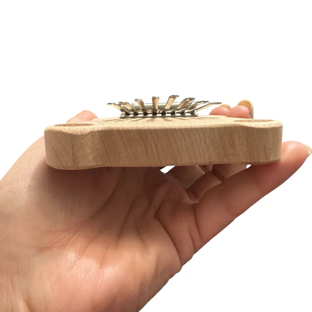 Smiling Bear Wooden Kalimba – 8-Key Thumb Piano for Kids Music Frog Co