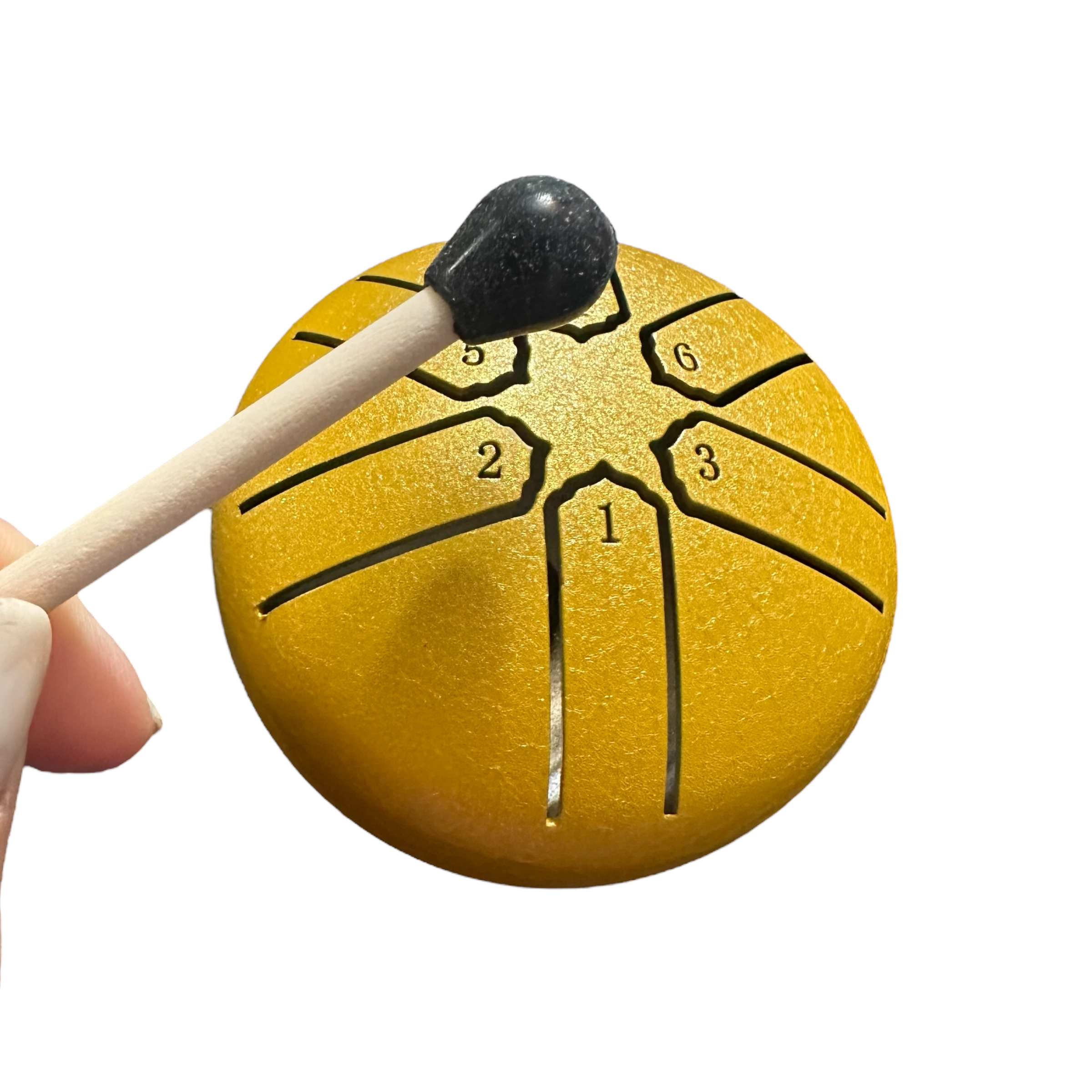 mini-steel-rain-drum-3-inch-percussion-instrument-with-mallet-yellow Music Frog Co