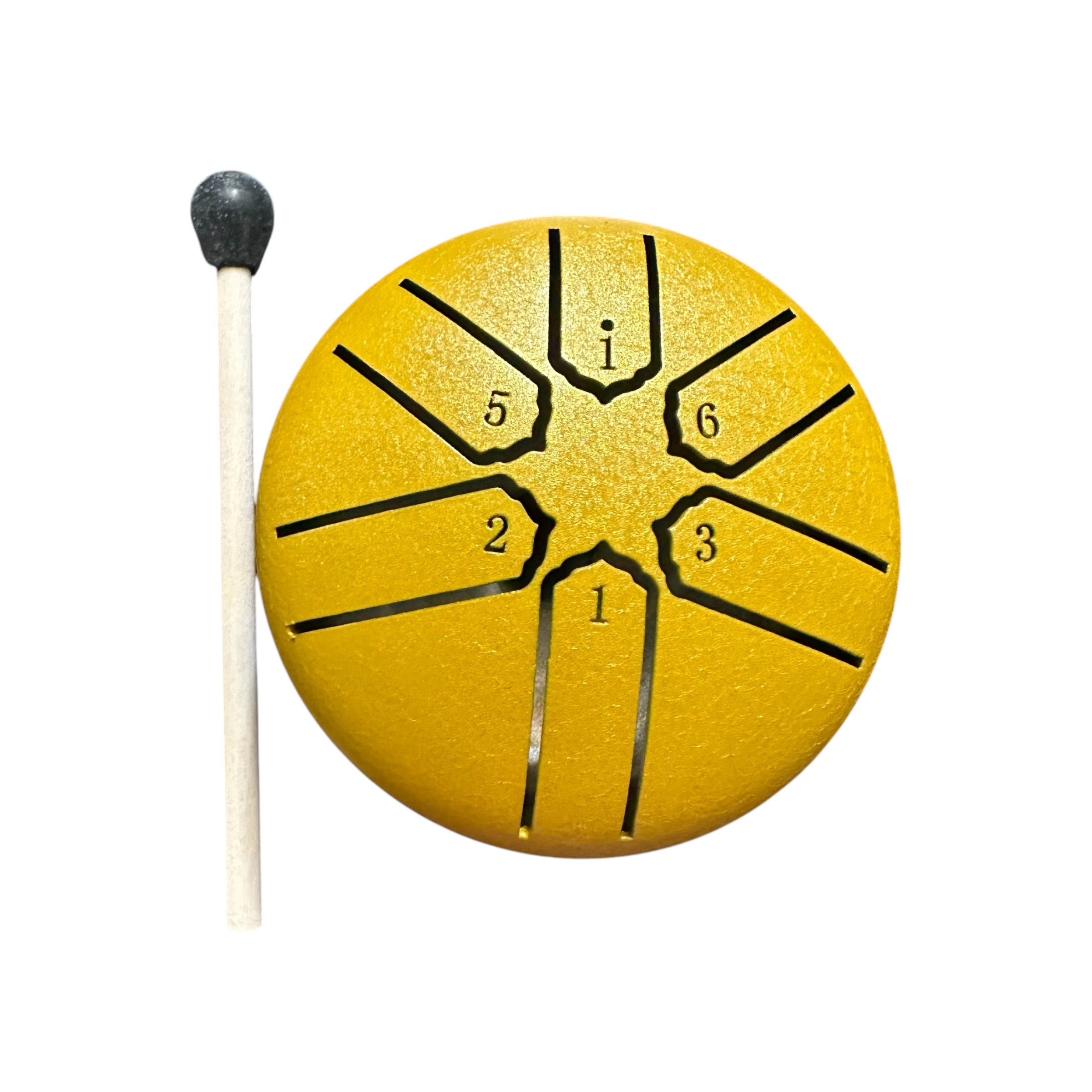 mini-steel-rain-drum-3-inch-percussion-instrument-with-mallet-yellow Music Frog Co