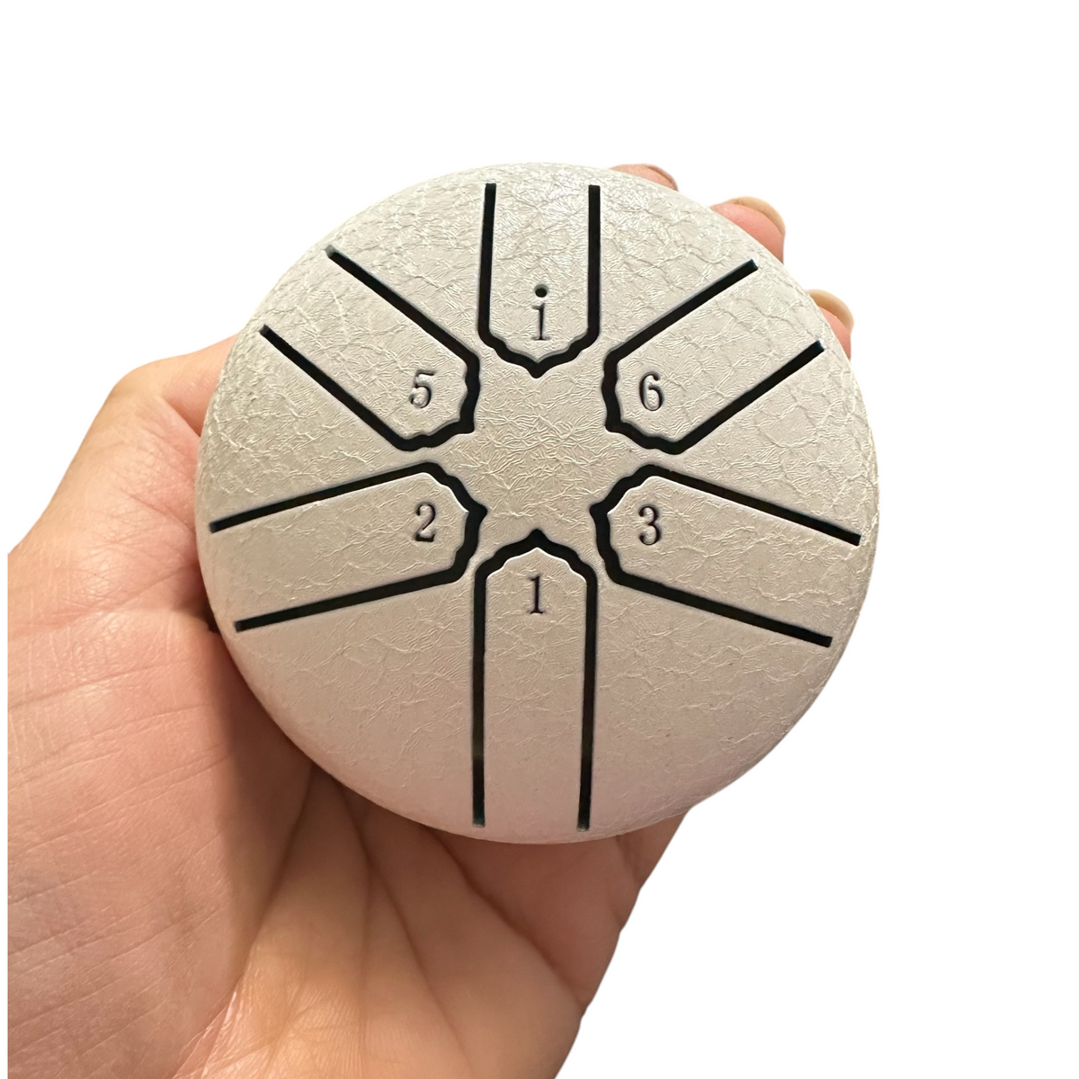 Mini Rain Drum 3 Steel Percussion Instrument with Mallet (White) Music Frog Co