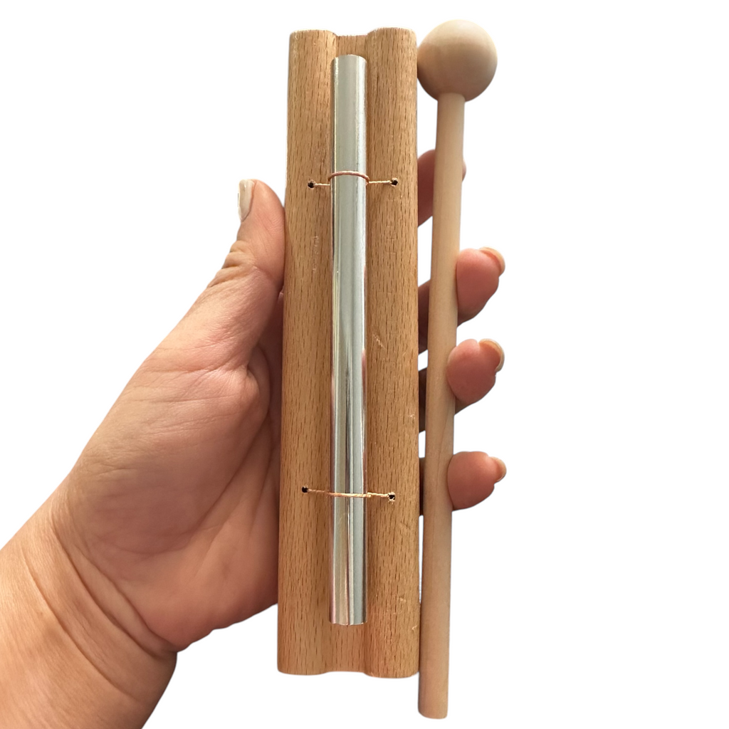Single-Tone Wooden Chime Bar with Mallet Music Frog Co
