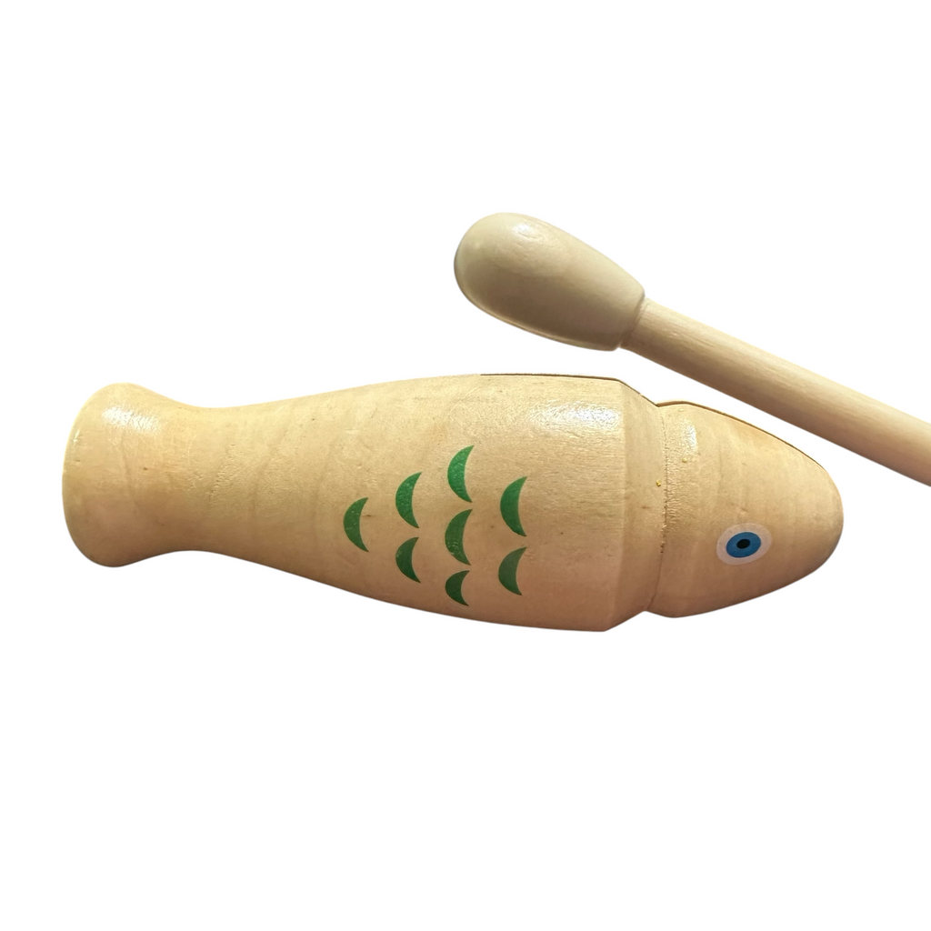wooden-fish-guiro-hand-percussion-instrument-with-mallet Music Frog Co