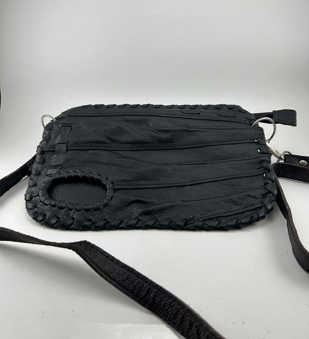Black Finger Glove Purse - Blank No Patch Whenitwasagame baseballglovewallets.com