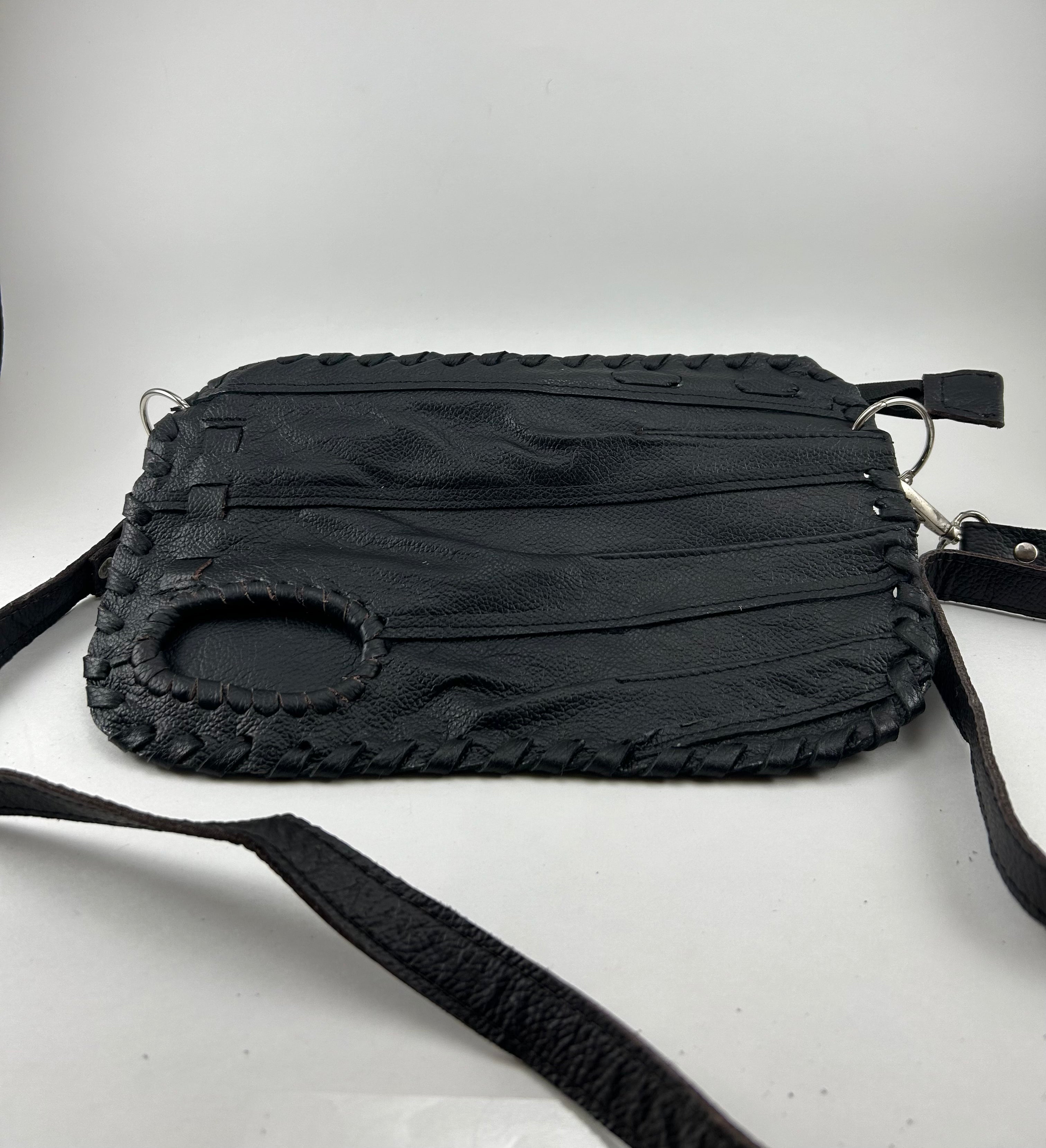 Black Finger Glove Purse - Blank No Patch Whenitwasagame baseballglovewallets.com