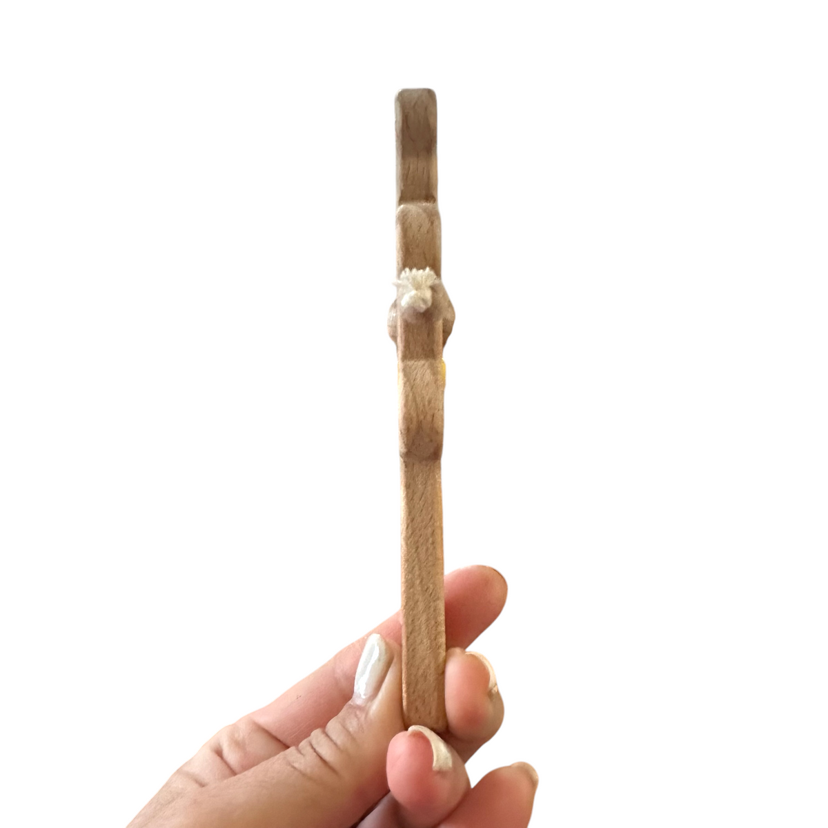 Wooden Bear Rattle Shaker – Yellow Bell Edition Music Frog Co
