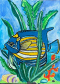 Blue Fish - Art Prints Vichy's Art