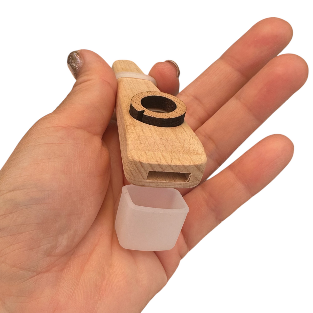Wooden Kazoo – Handcrafted Hum Sound Toy for Kids & Adults – Natural Musical Fun Instrument Music Frog Co