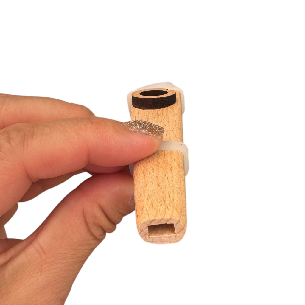 Wooden Kazoo – Handcrafted Hum Sound Toy for Kids & Adults – Natural Musical Fun Instrument Music Frog Co