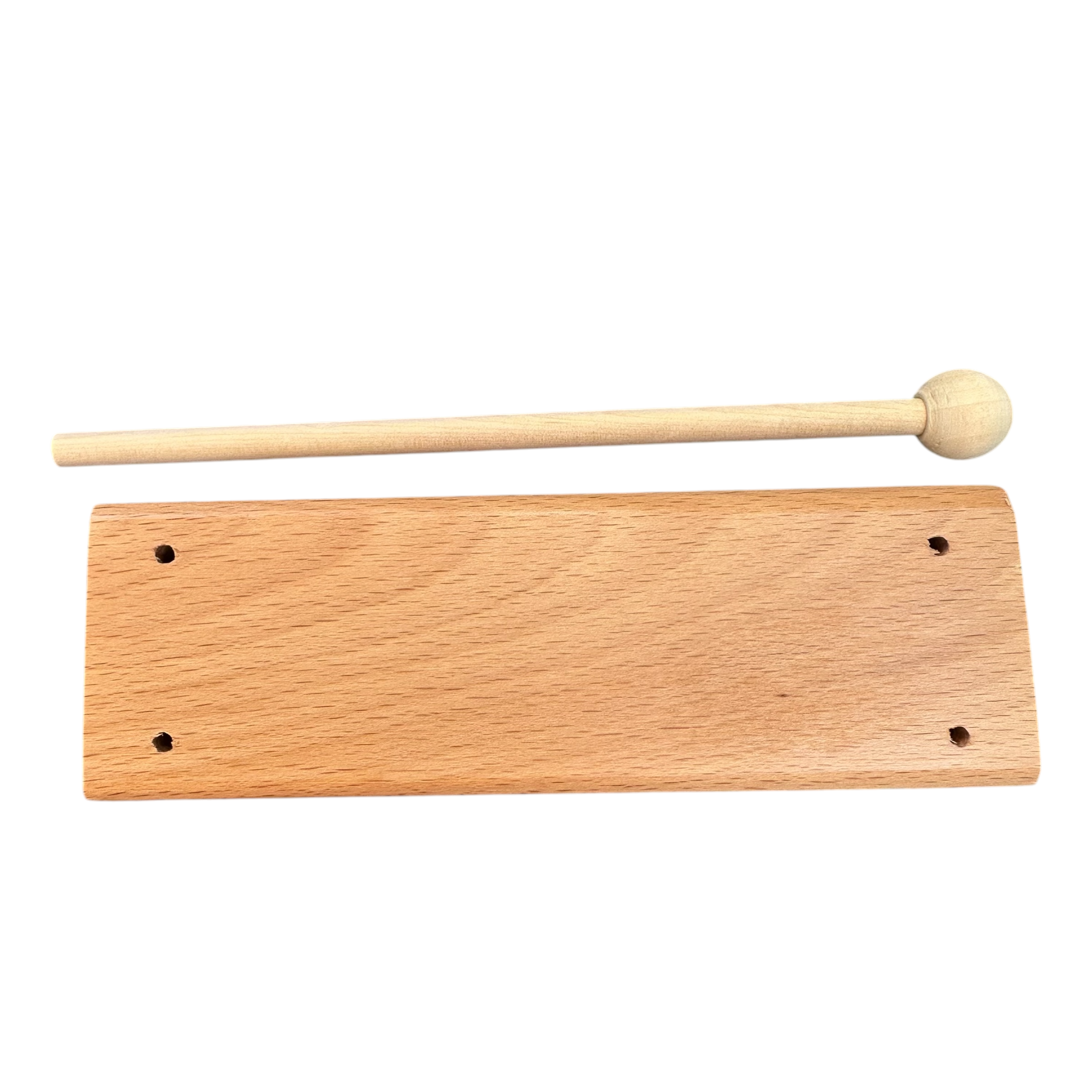 Wooden Slit Drum – Natural Tone Block Percussion Instrument with Mallet – Montessori Rhythm Toy for Kids & Classrooms Music Frog Co