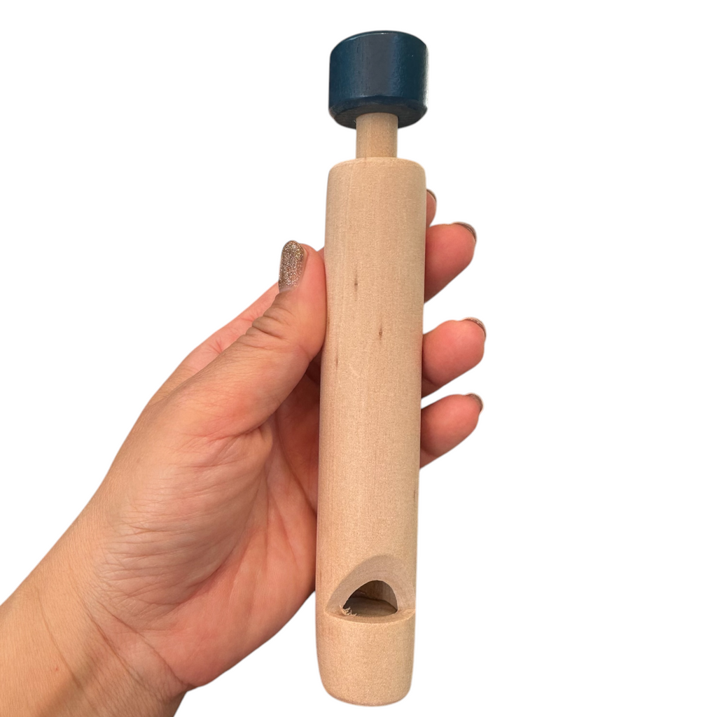 Wooden Slide Whistle – Classic Musical Toy with Adjustable Pitch – Natural Wood Instrument for Kids, Play, and Sound Effects Music Frog Co