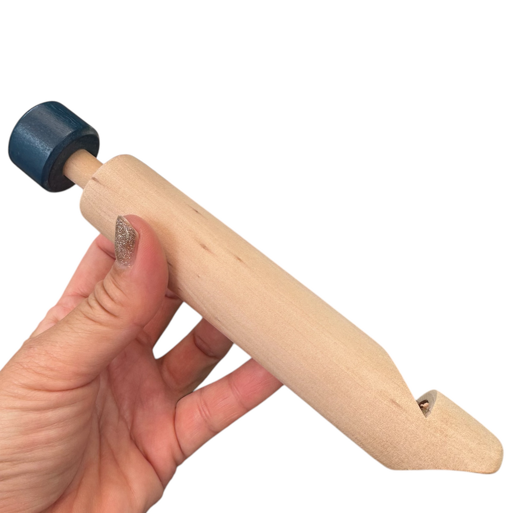 Wooden Slide Whistle – Classic Musical Toy with Adjustable Pitch – Natural Wood Instrument for Kids, Play, and Sound Effects Music Frog Co