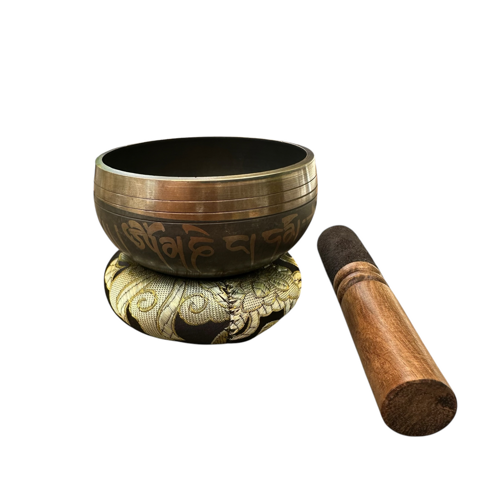 tibetan-singing-bowl-set-handcrafted-bronze-sound-bowl-with-wooden-mallet-silk-cushion-meditation-sound-healing-tool Music Frog Co