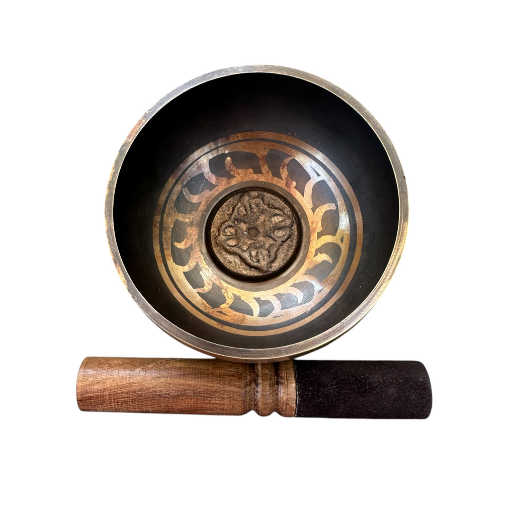 tibetan-singing-bowl-set-handcrafted-bronze-sound-bowl-with-wooden-mallet-silk-cushion-meditation-sound-healing-tool Music Frog Co