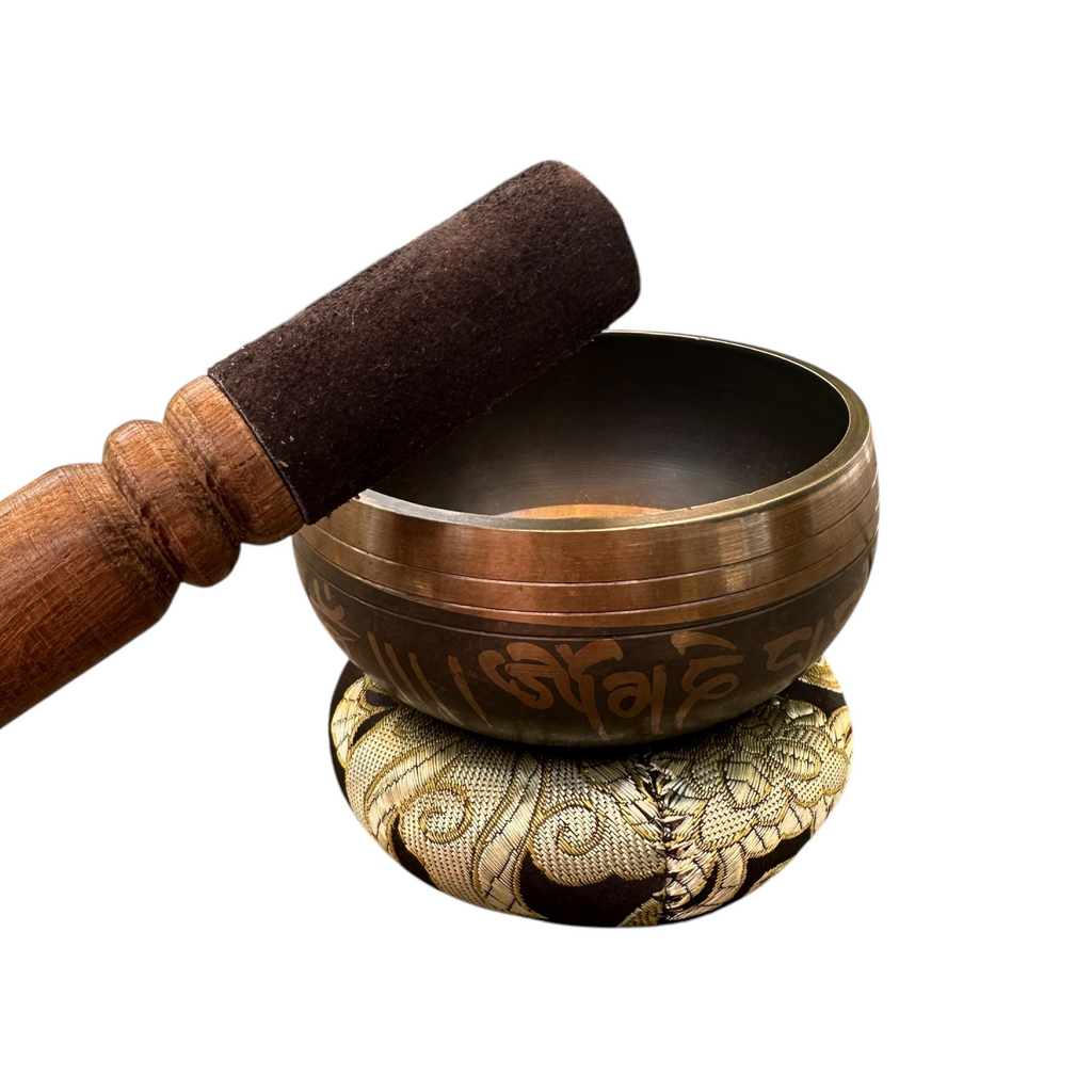 tibetan-singing-bowl-set-handcrafted-bronze-sound-bowl-with-wooden-mallet-silk-cushion-meditation-sound-healing-tool Music Frog Co