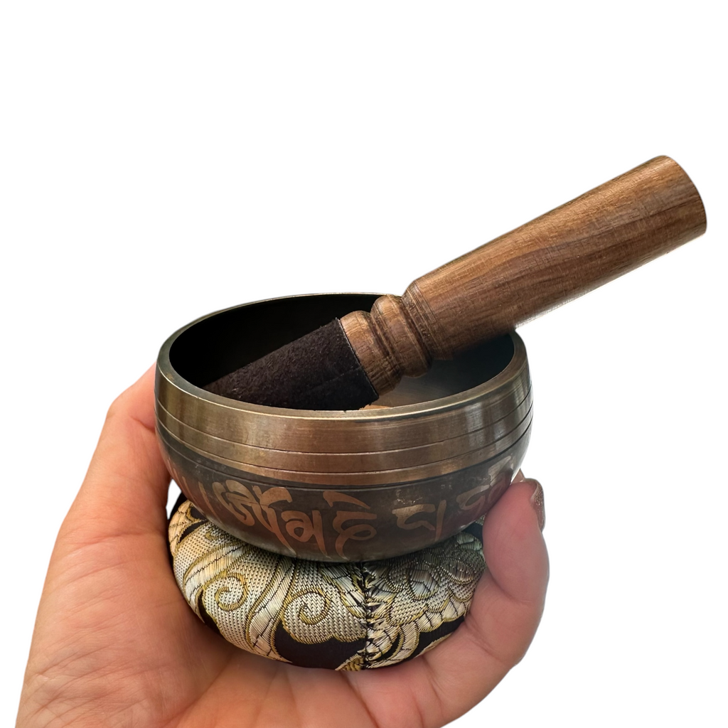 tibetan-singing-bowl-set-handcrafted-bronze-sound-bowl-with-wooden-mallet-silk-cushion-meditation-sound-healing-tool Music Frog Co
