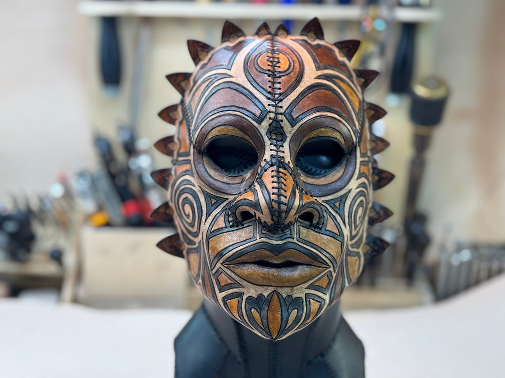 Leather Tribal Mask Printable Pattern Bundle — Intermediate + Advanced Rockwell Masks