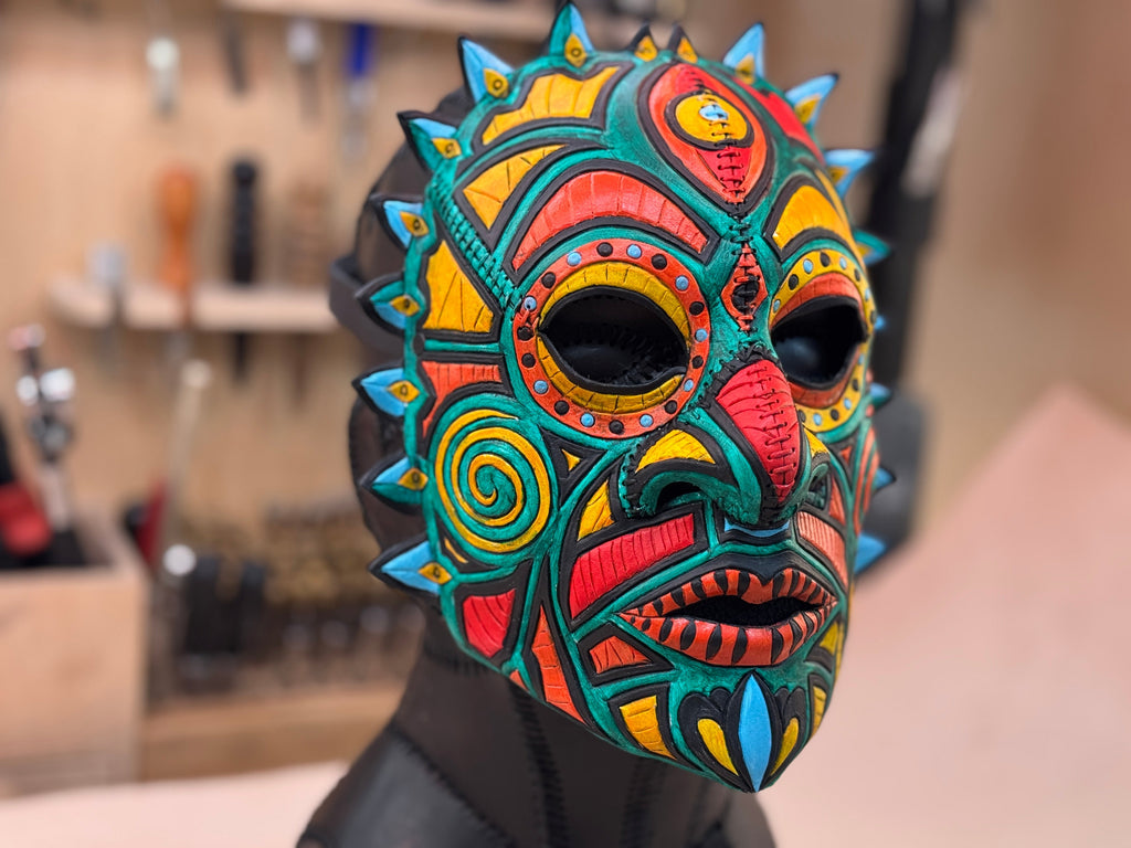 Leather Tribal Mask Printable Pattern Bundle — Intermediate + Advanced Rockwell Masks