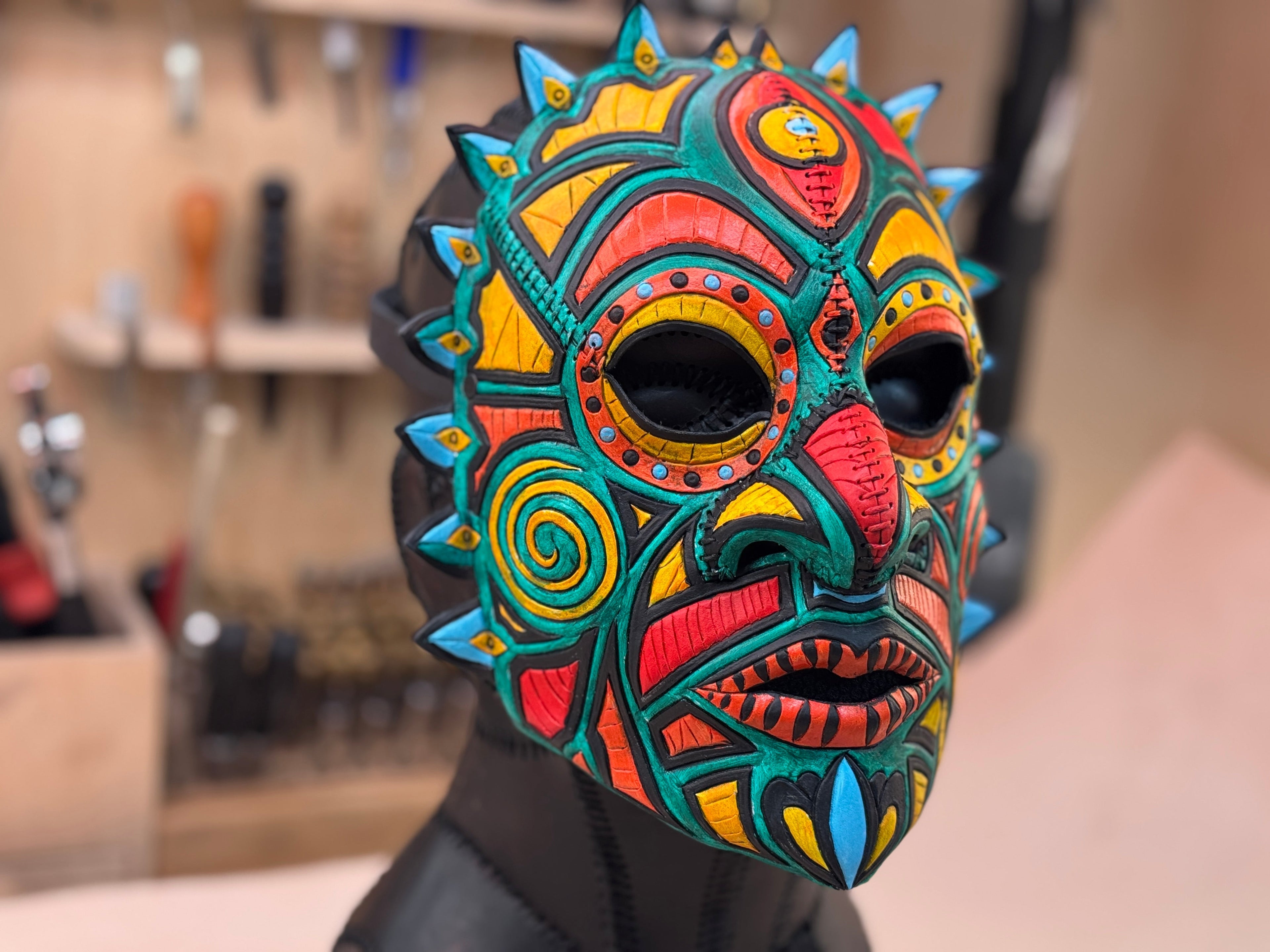 Leather Tribal Mask Printable Pattern Bundle — Intermediate + Advanced Rockwell Masks