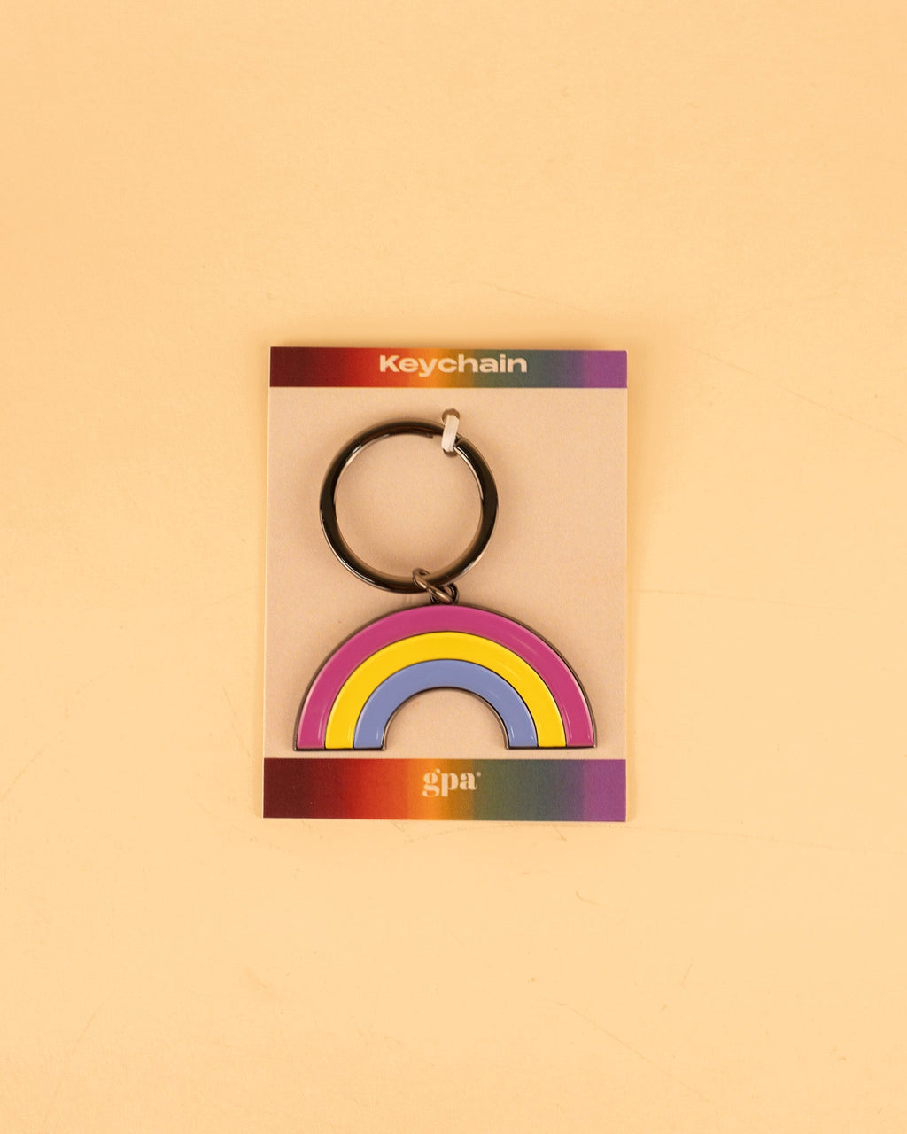 Pansexual Rainbow Enamel Keychain Gay Pride Apparel