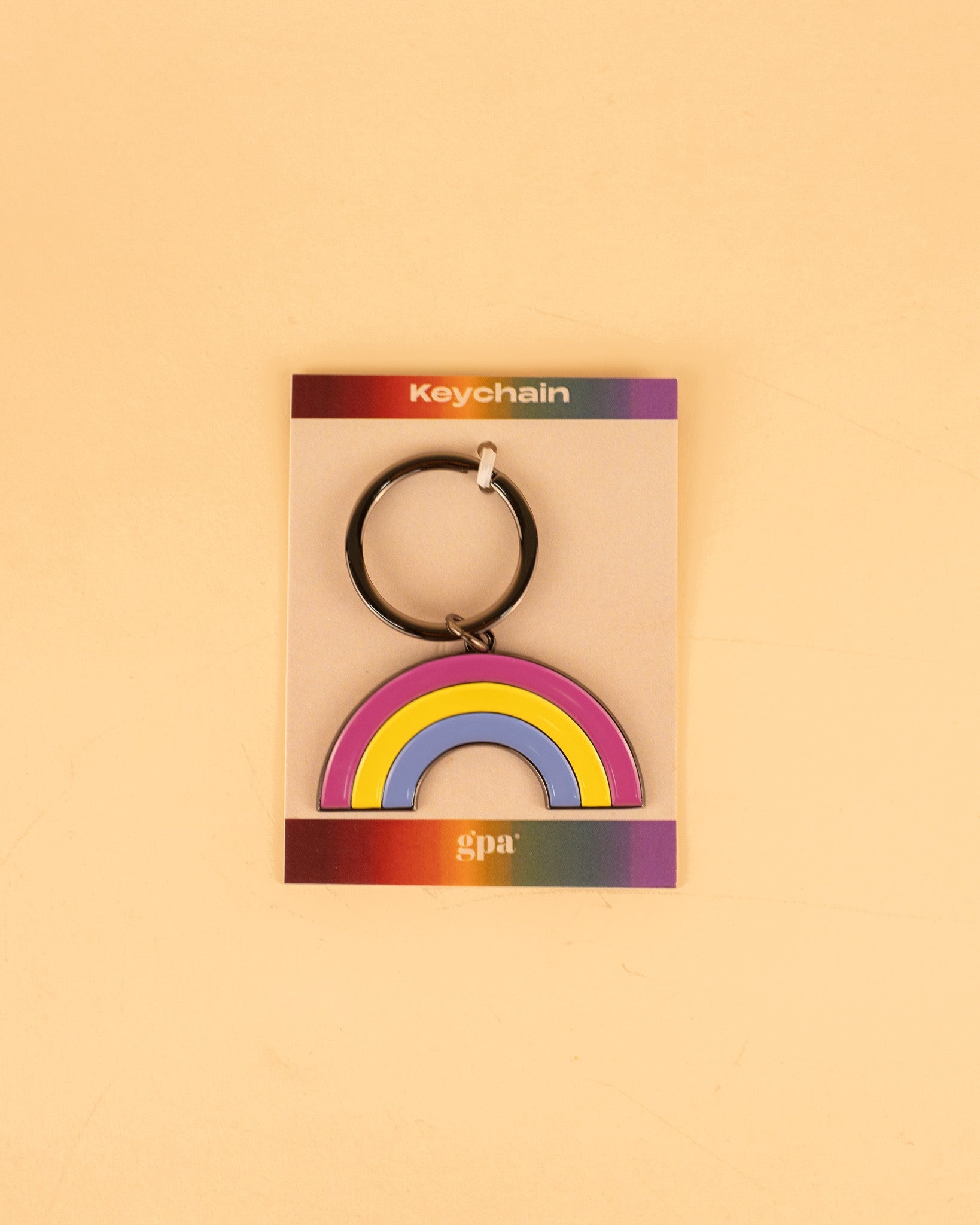 Pansexual Rainbow Enamel Keychain Gay Pride Apparel