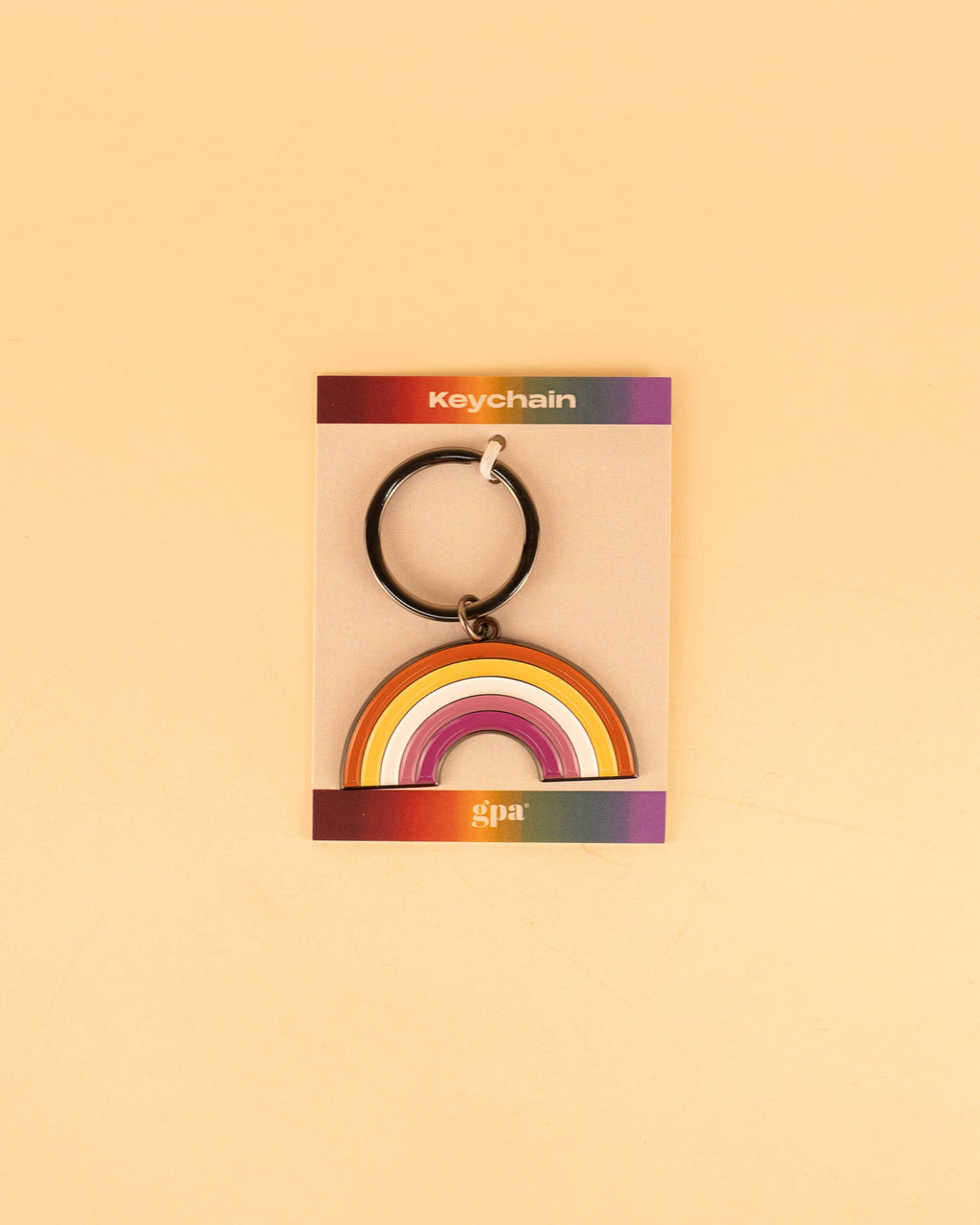 Lesbian Rainbow Enamel Keychain Gay Pride Apparel