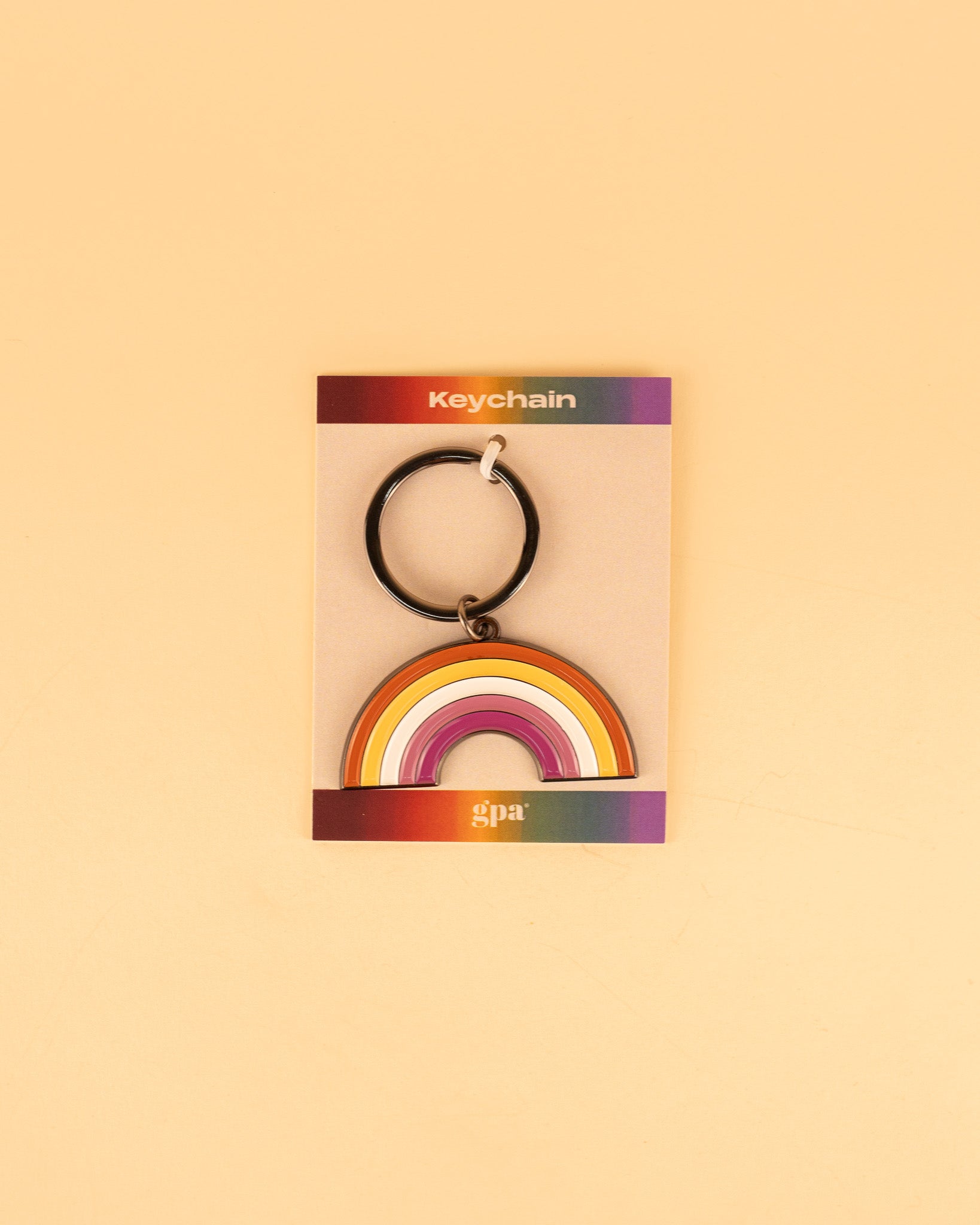 Lesbian Rainbow Enamel Keychain Gay Pride Apparel