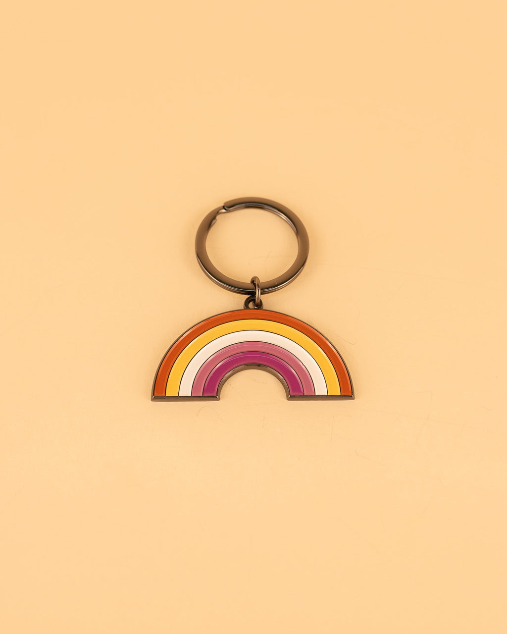 Lesbian Rainbow Enamel Keychain Gay Pride Apparel