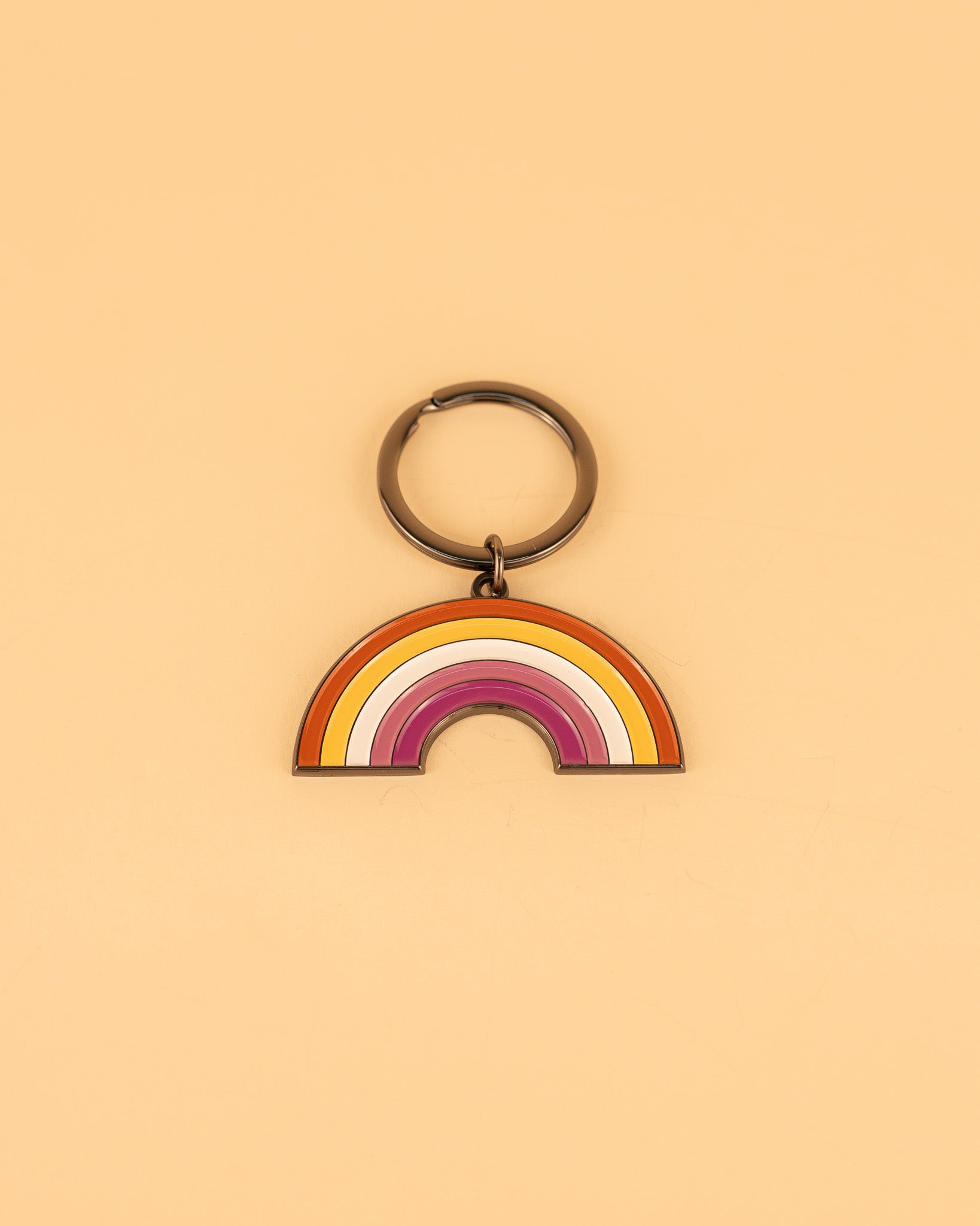 Lesbian Rainbow Enamel Keychain Gay Pride Apparel
