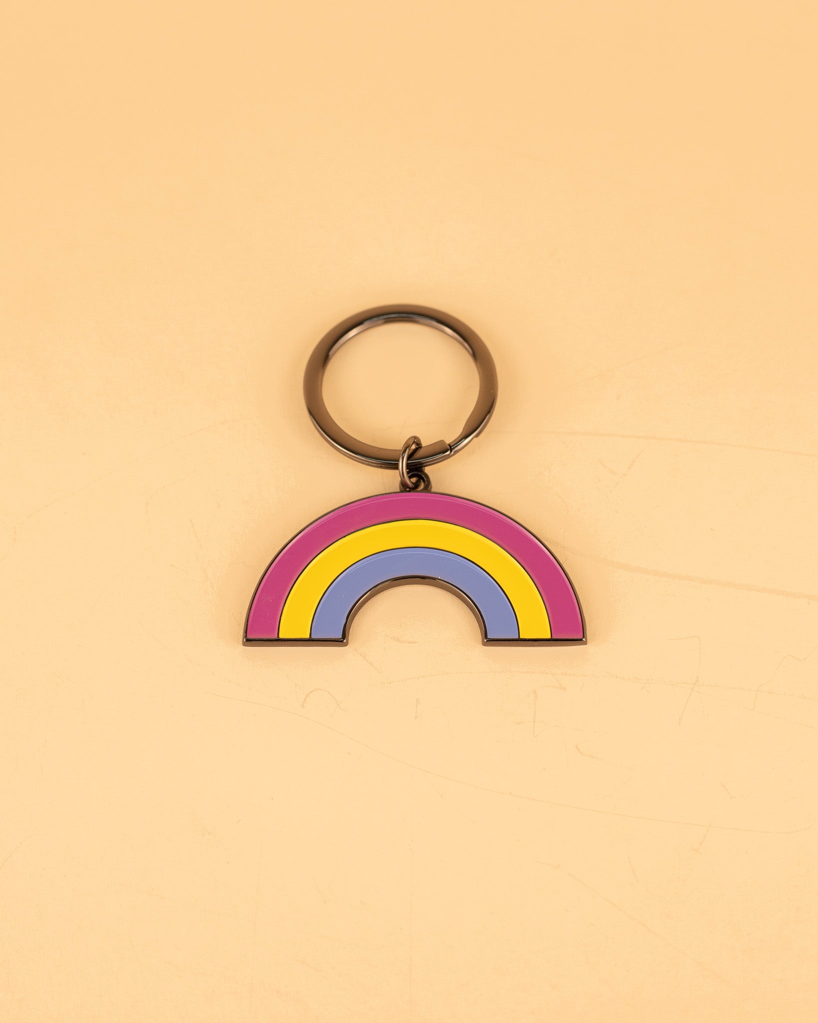Pansexual Rainbow Enamel Keychain Gay Pride Apparel