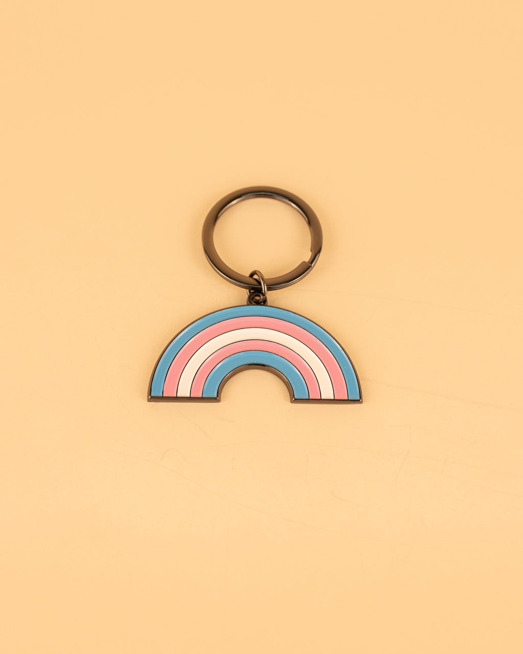 Trans Rainbow Enamel Keychain Gay Pride Apparel
