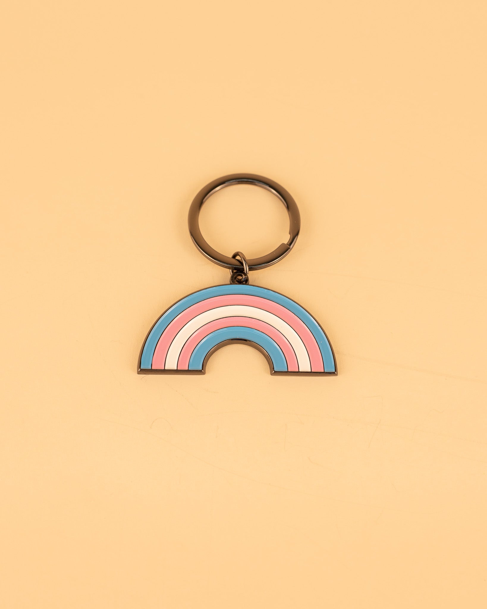 Trans Rainbow Enamel Keychain Gay Pride Apparel