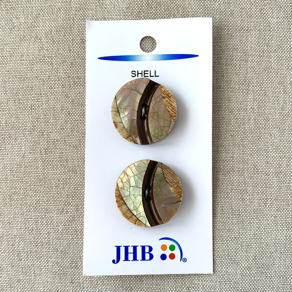 53222 Shell - JHB - 2 Holes - 25mm - Natural The Attic Exchange