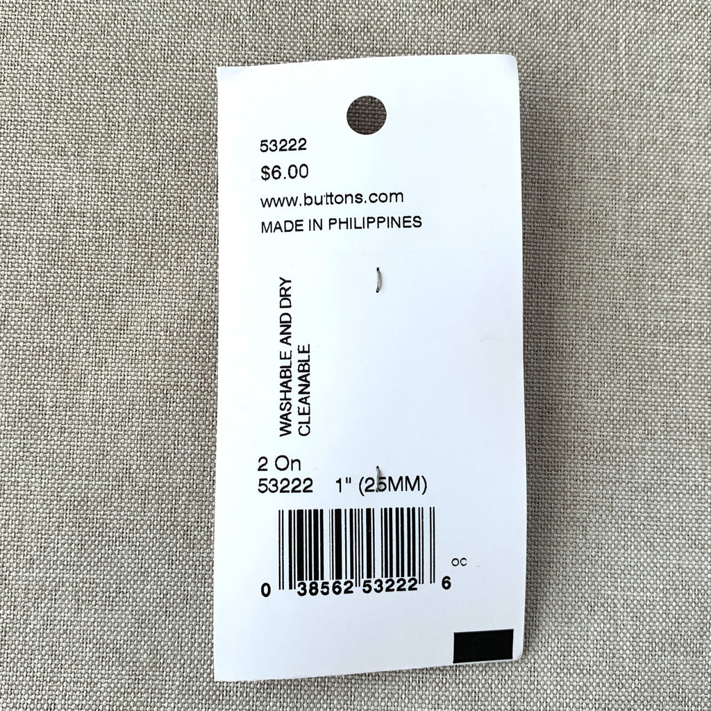 53222 Shell - JHB - 2 Holes - 25mm - Natural The Attic Exchange